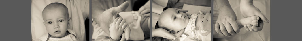 Babies and hands receiving gentle osteopathic treatment